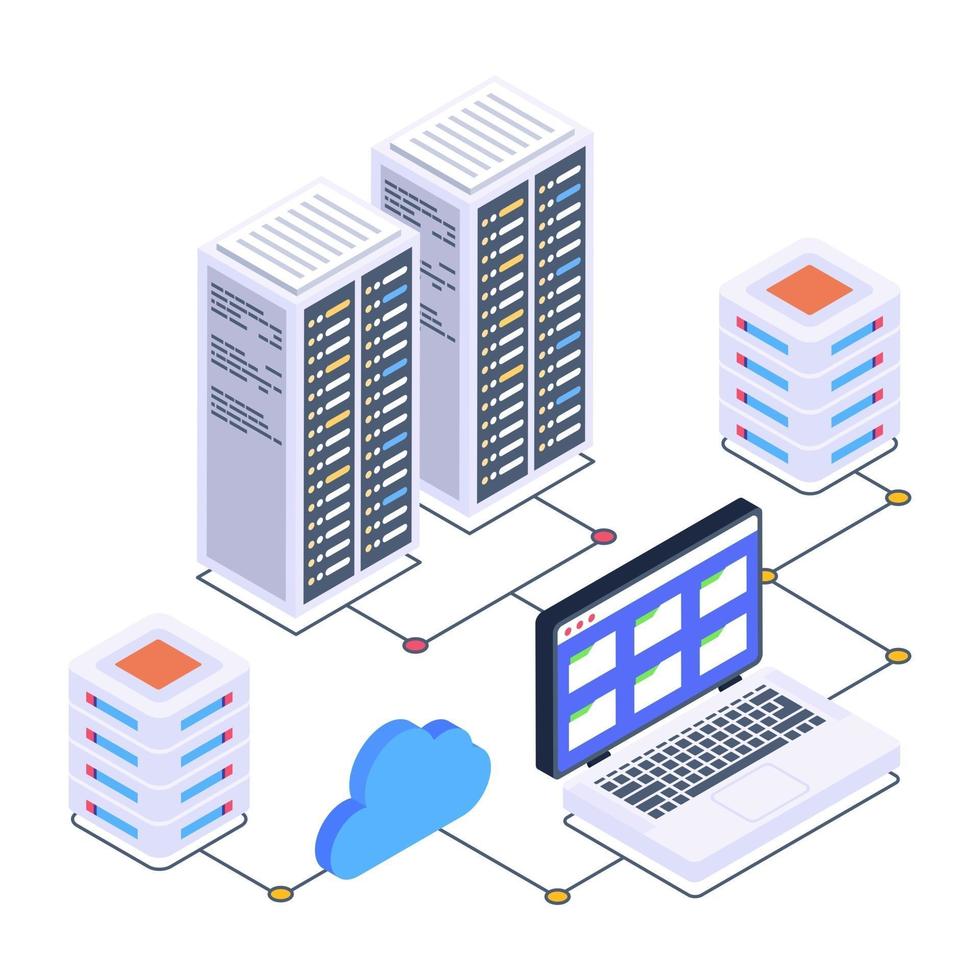 Data Centers and Server Room vector