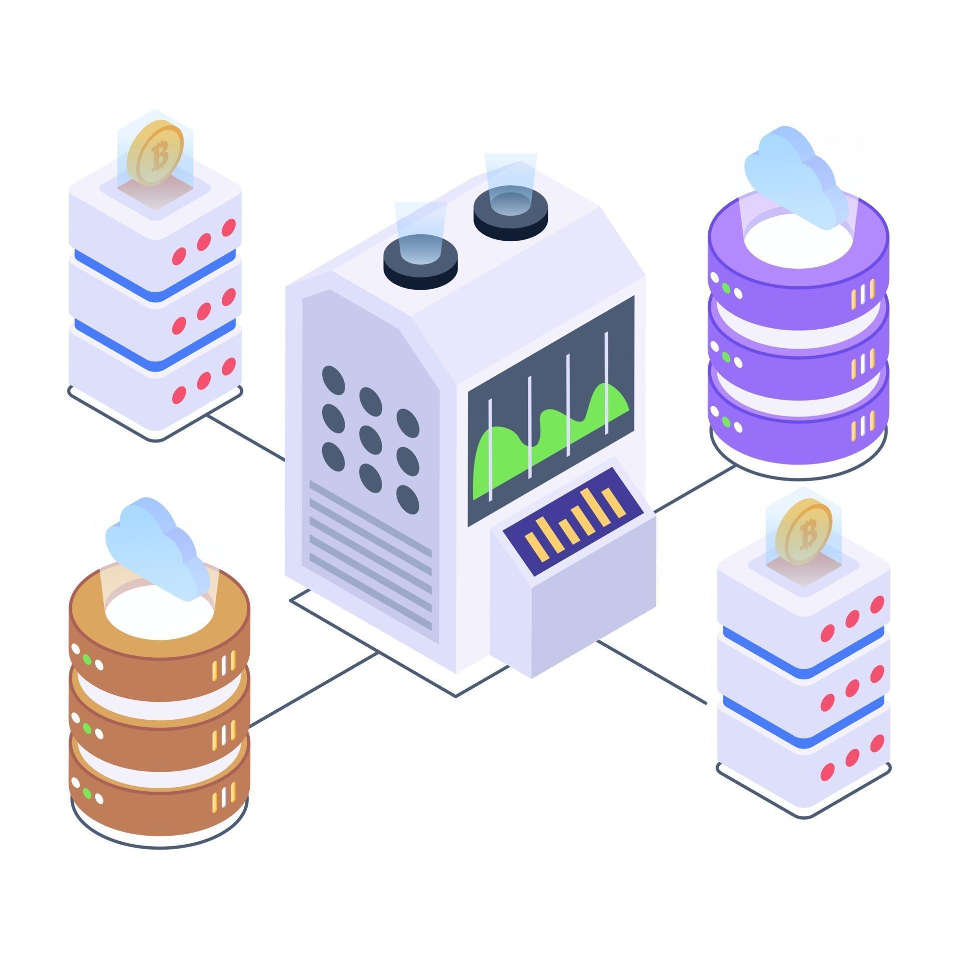 Blockchain Cloud Technology 2840762 Vector Art at Vecteezy