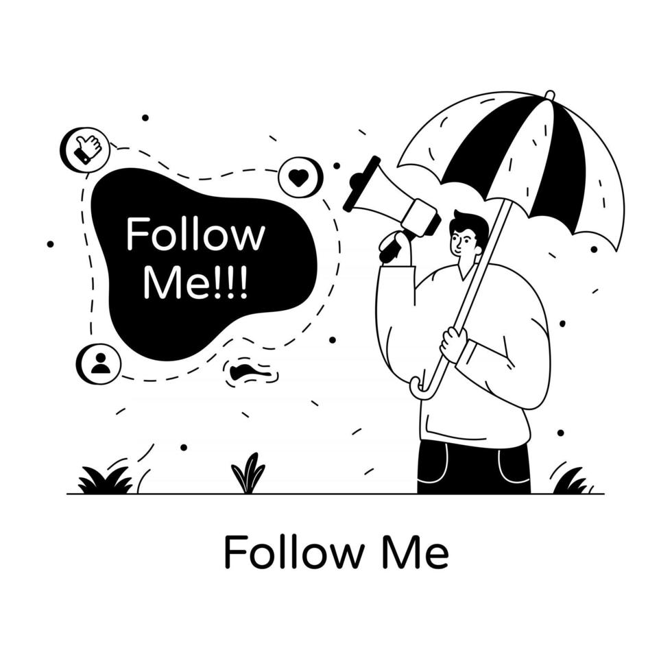 Follow Me campaign vector