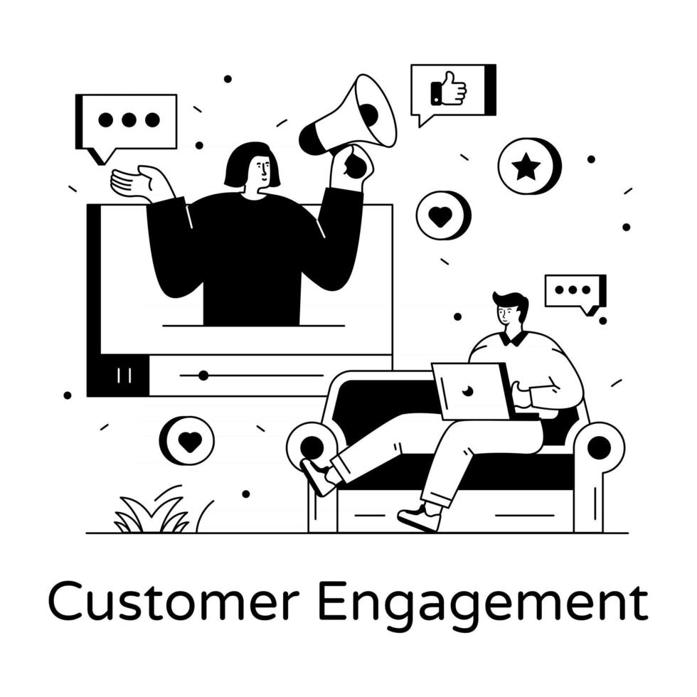 Customer Engagement and Advertising vector