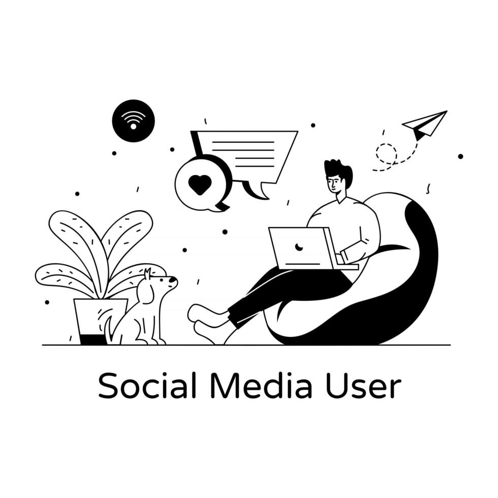Social Media User vector
