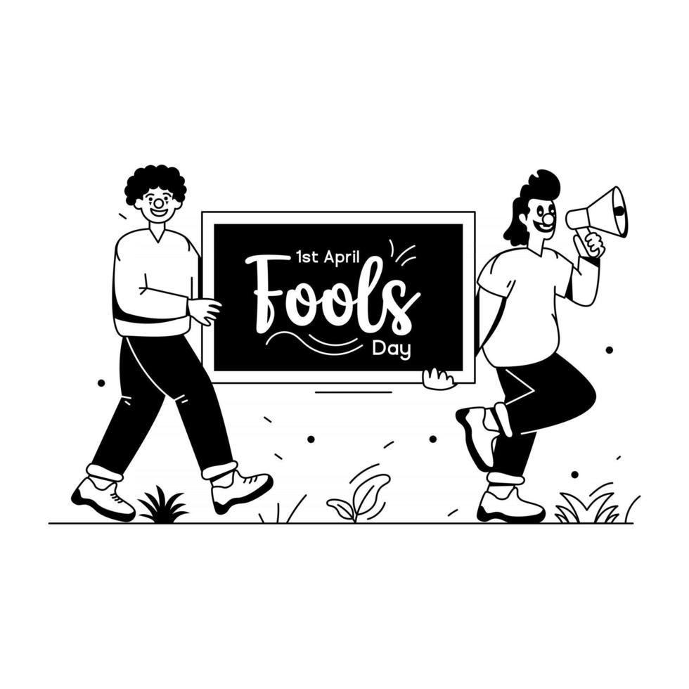 Fool Day Celebrations vector