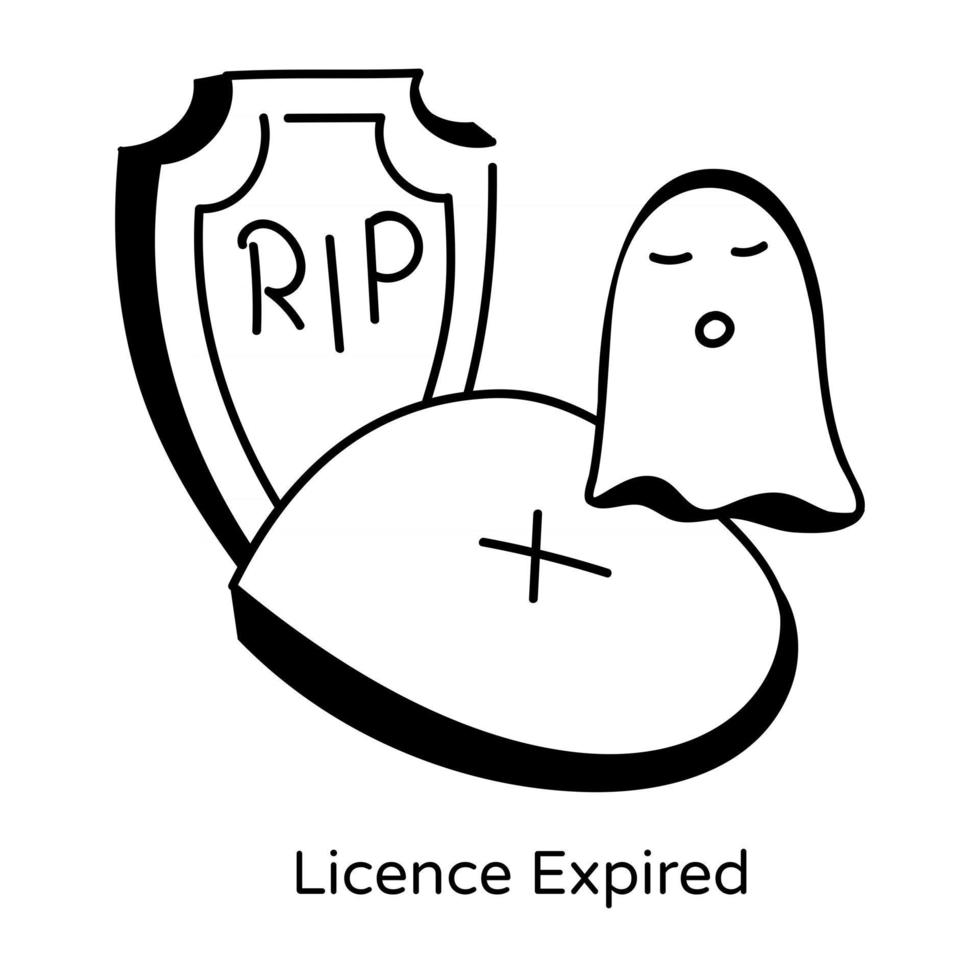 Permit License Expired vector