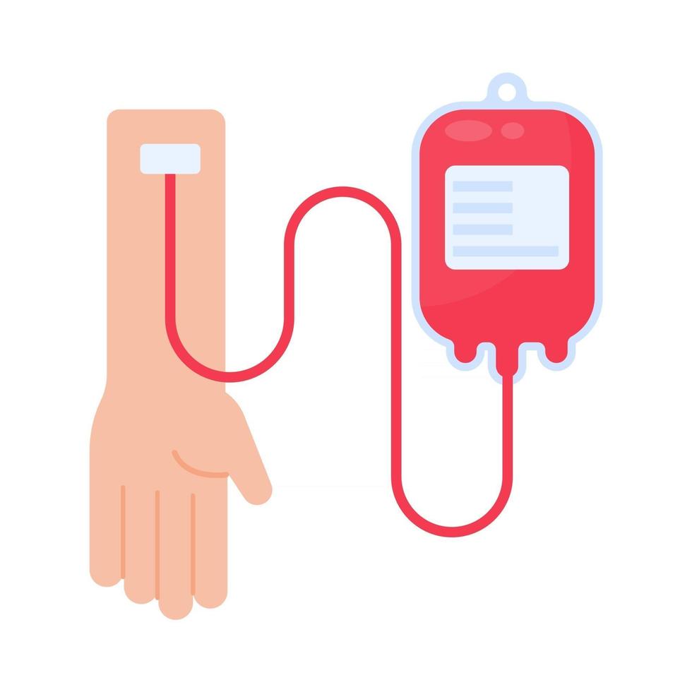 vector de donación de sangre el concepto de sangre necesita para salvar la vida del paciente.
