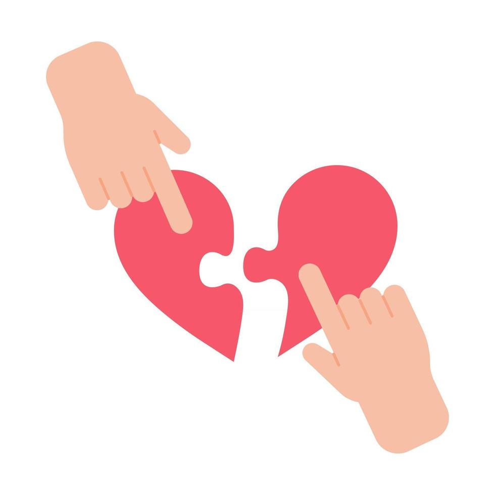 vector hands giving hearts to each other Helping the poor by donating items to charity