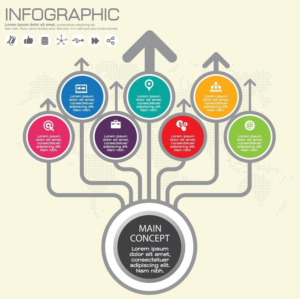 Business Infographics circle origami style Vector illustration. can be used for workflow layout, banner, diagram, number options, step up options, web design.