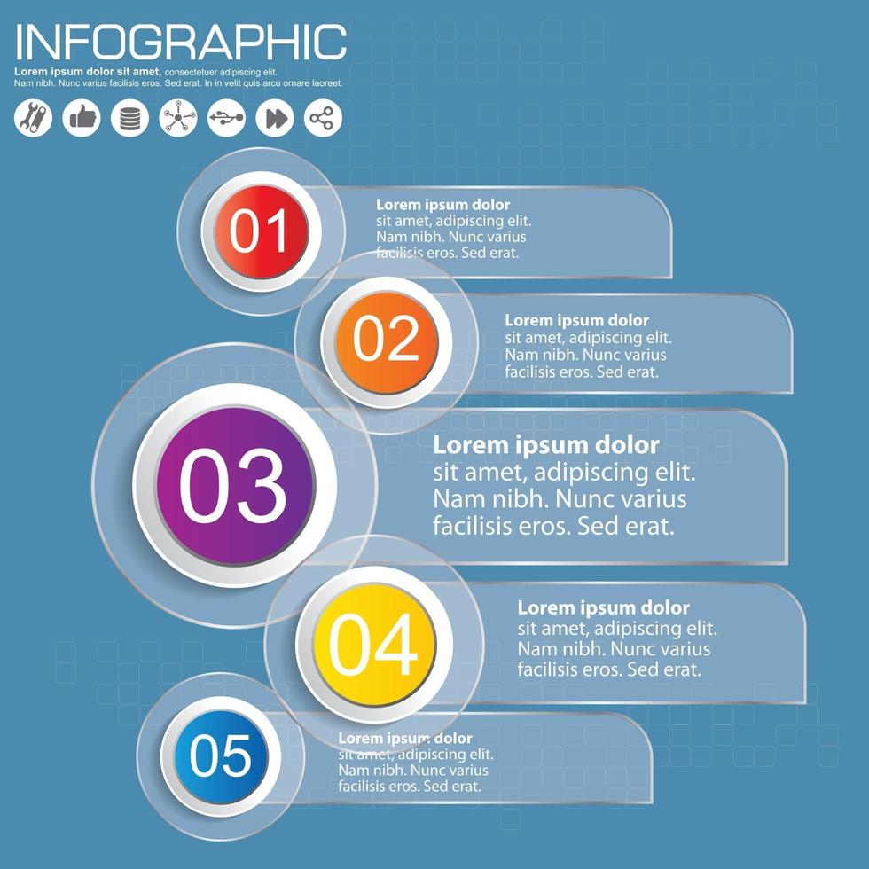 Vector circle infographic. Template for diagram, graph, presentation and chart. Business concept, parts, steps or processes. Abstract background.