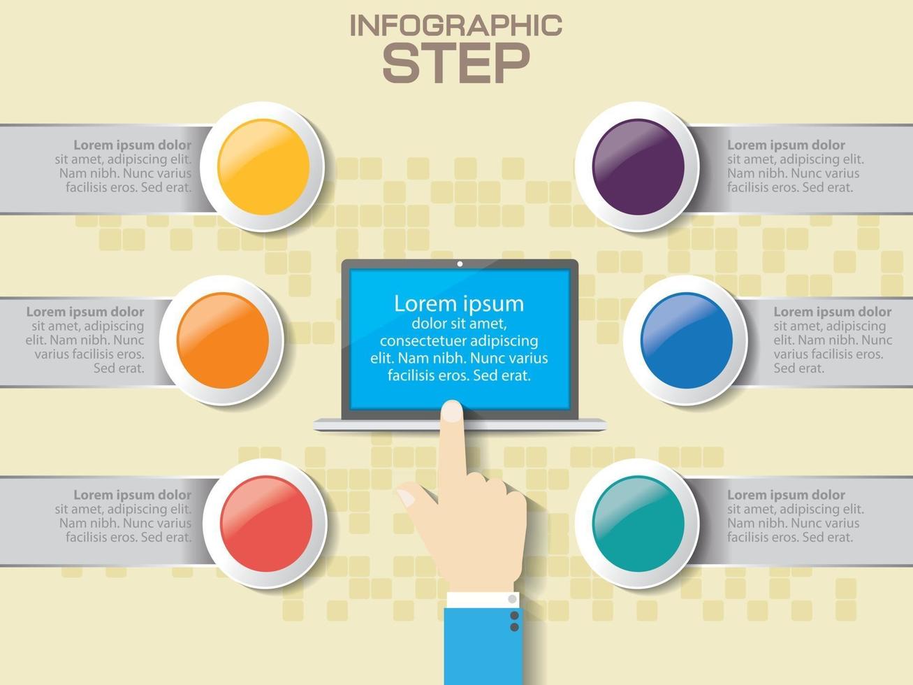 Business Infographics circle origami style Vector illustration. can be used for workflow layout, banner, diagram, number options, step up options, web design.