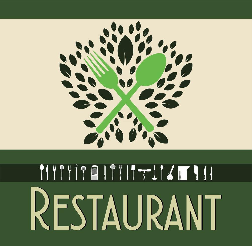 Restaurant vegetarian concept vector