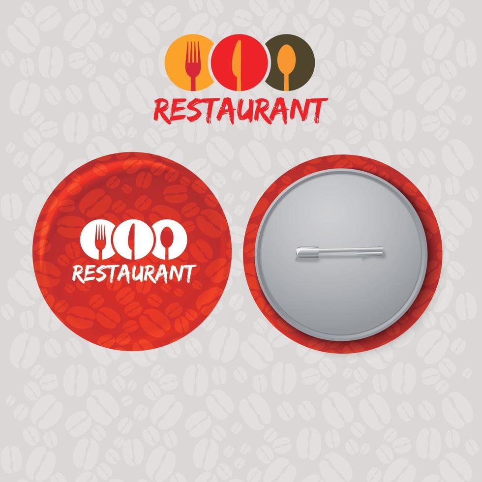 Restaurant pin corporate identity vector