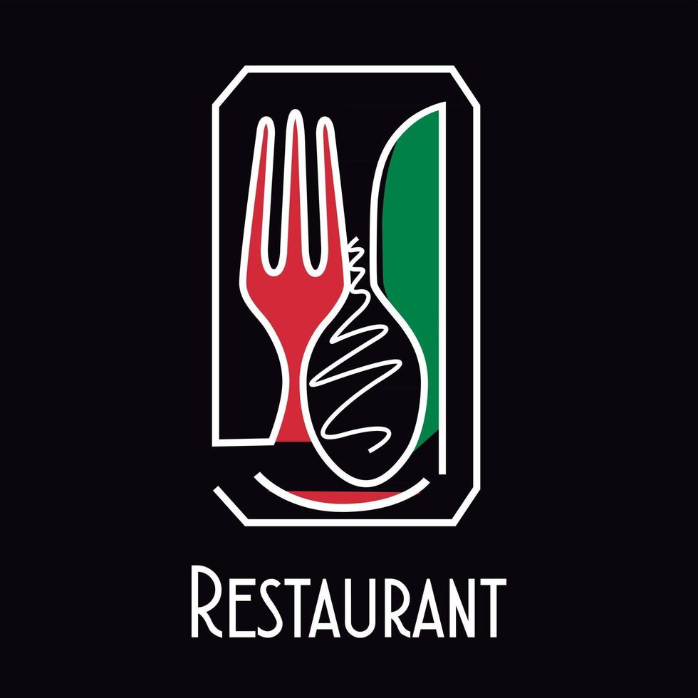 concepto logo restaurante vector