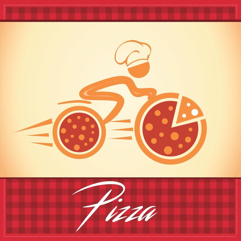 entrega de pizza logo vector