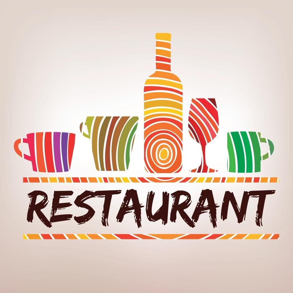 concepto logo restaurante vector