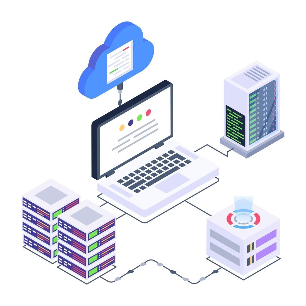 Data Centers and Server Room vector