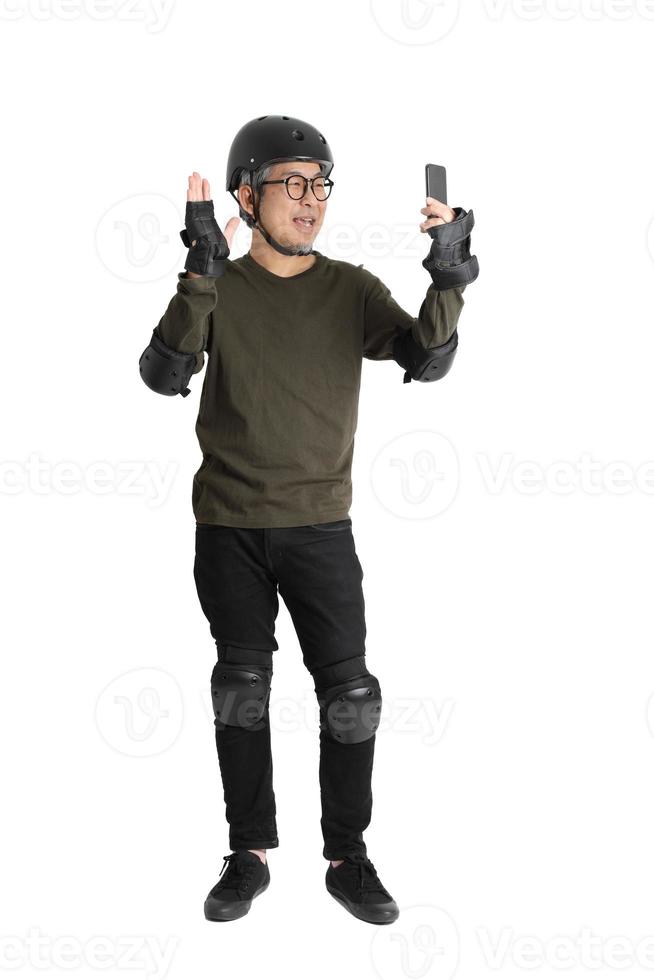 Asian Man on White Background photo