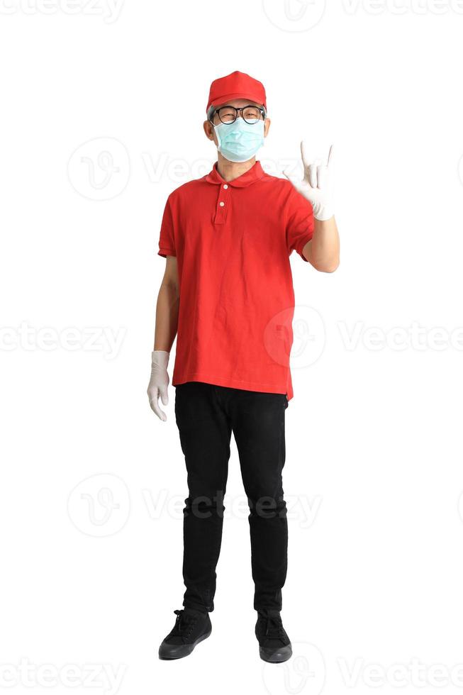 Asian Messenger with Mask photo