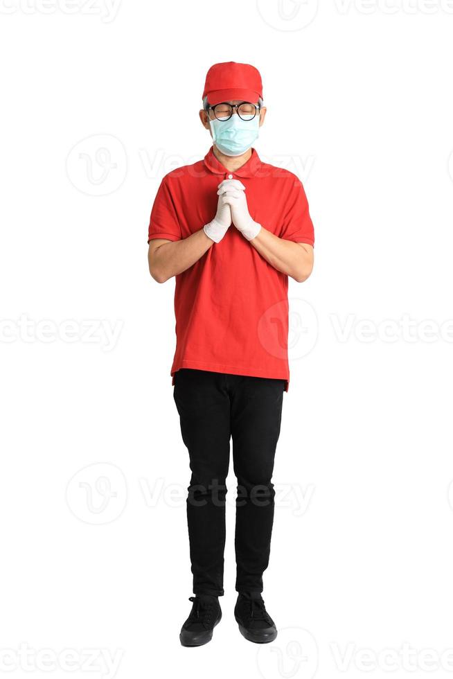 Asian Messenger with Mask photo