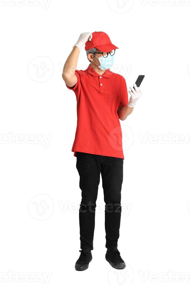 Asian Messenger with Mask photo
