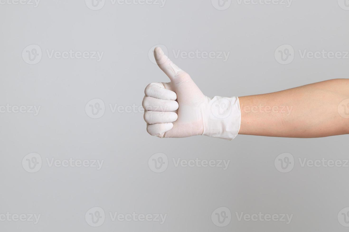 Hand with Medical Gloves photo