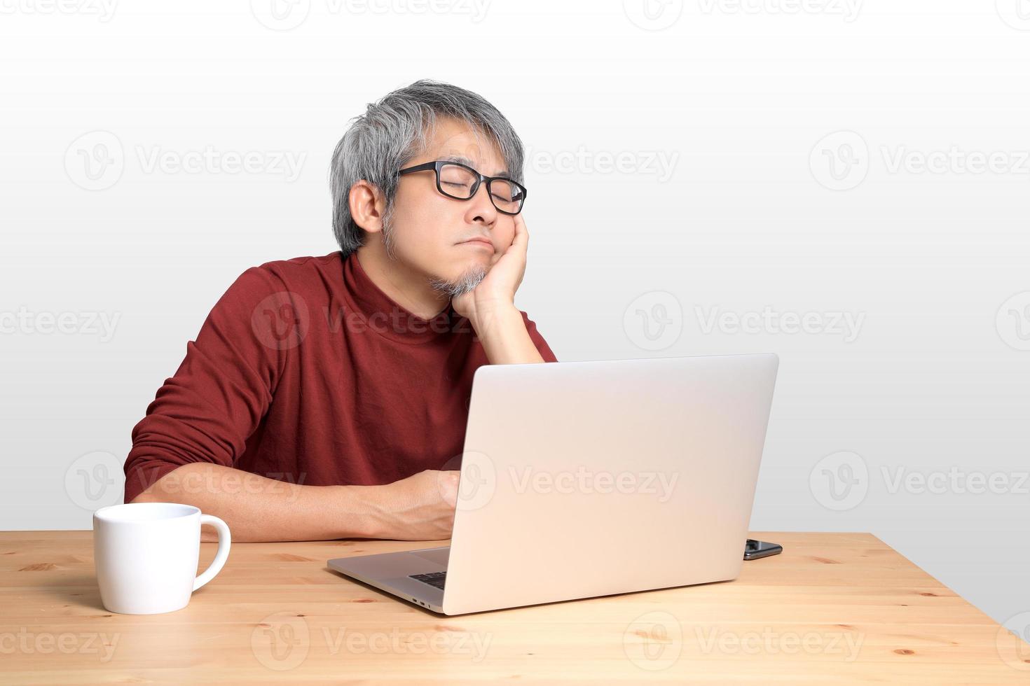 Asian Man Sitting photo