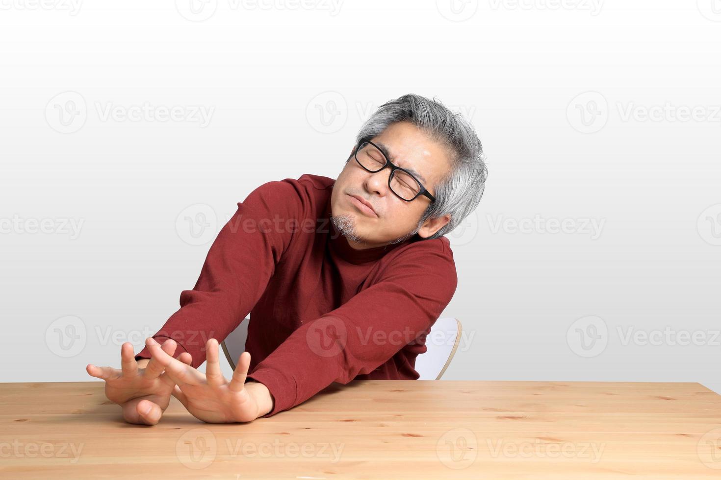 Asian Man at the Desk photo