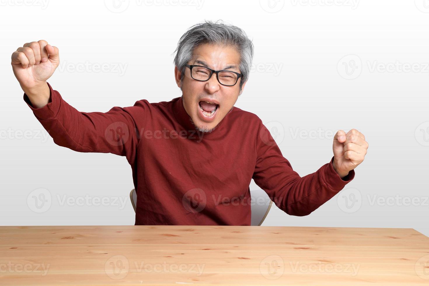 Asian Man at the Desk photo