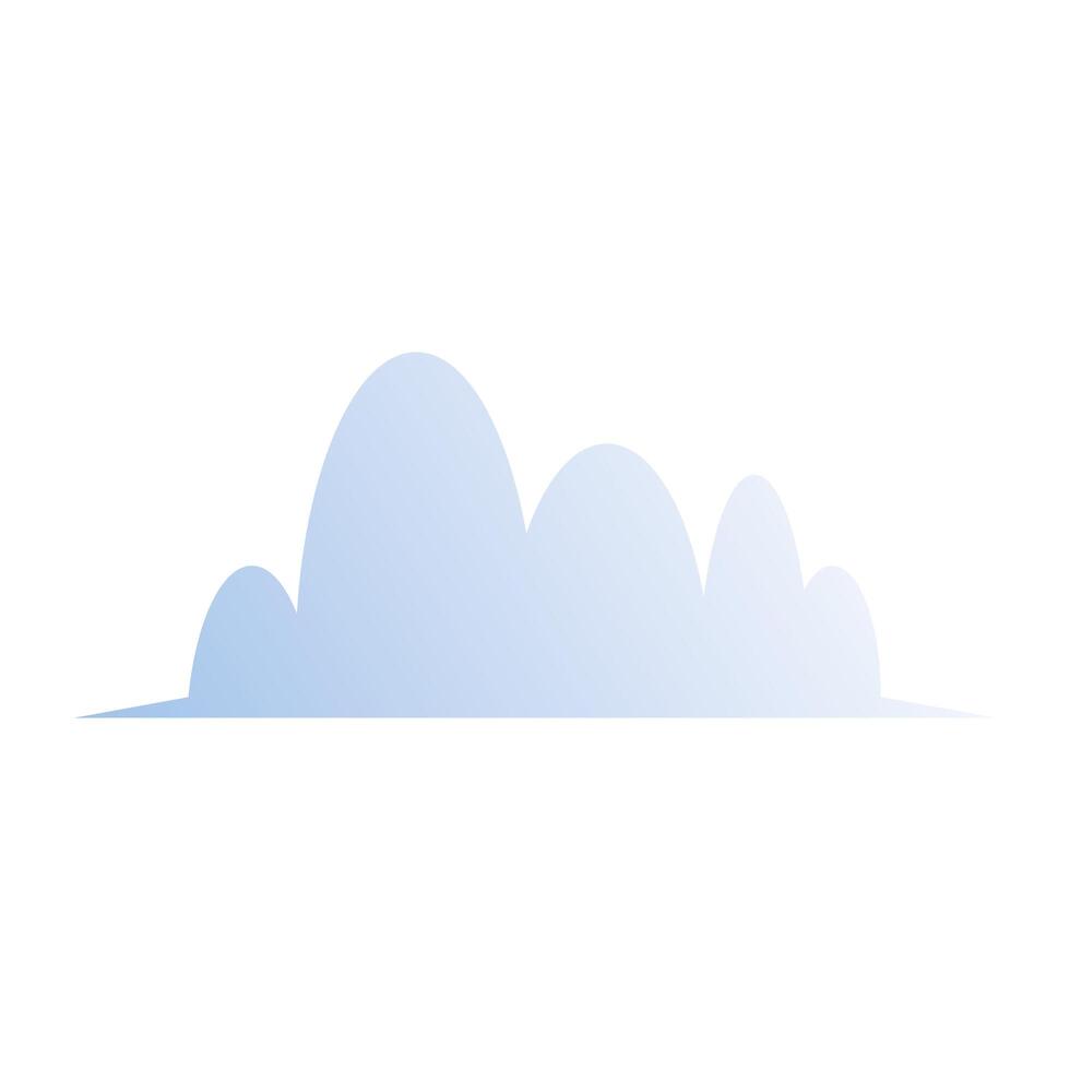 Isolated cloud shape vector design