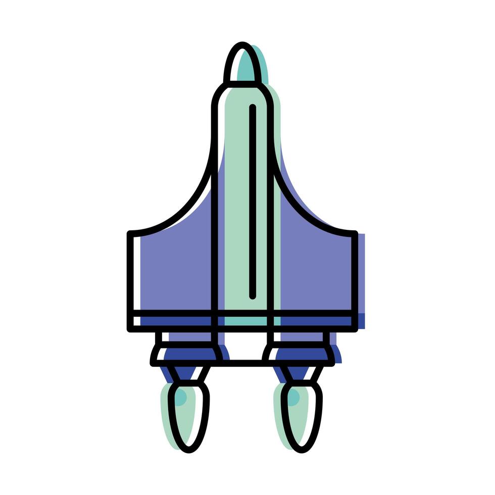 Space rocket icon isolated vector design