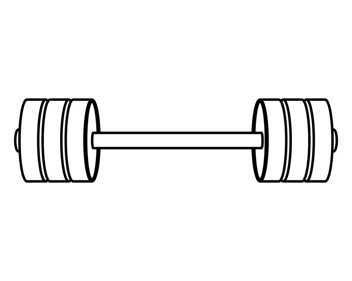 weight lifting dumbbell isolated icon vector