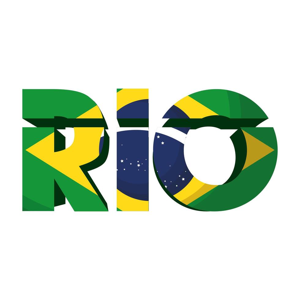 rio carnival poster with lettering vector