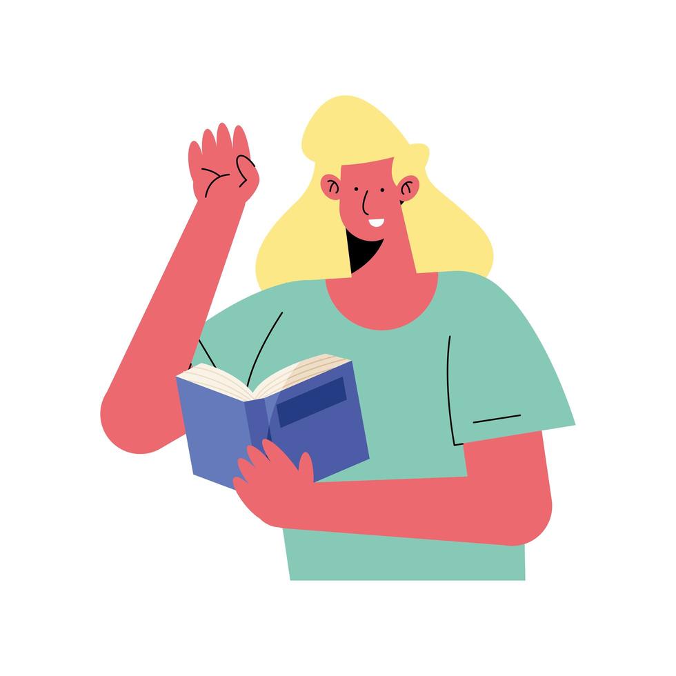 female teacher blond vector