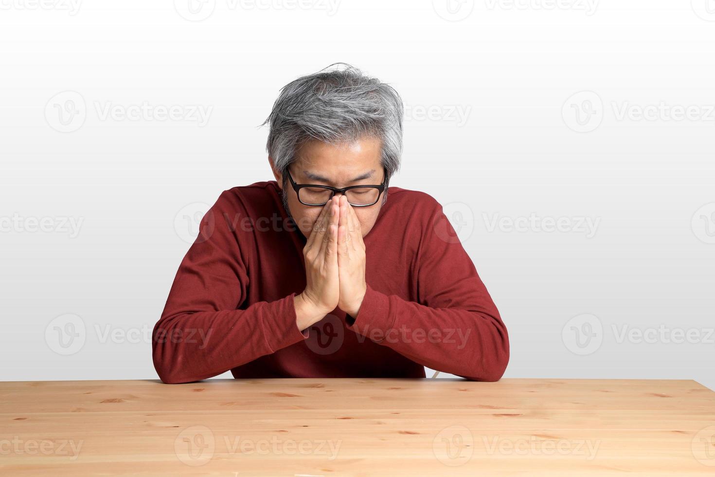 Asian Man at the Desk photo