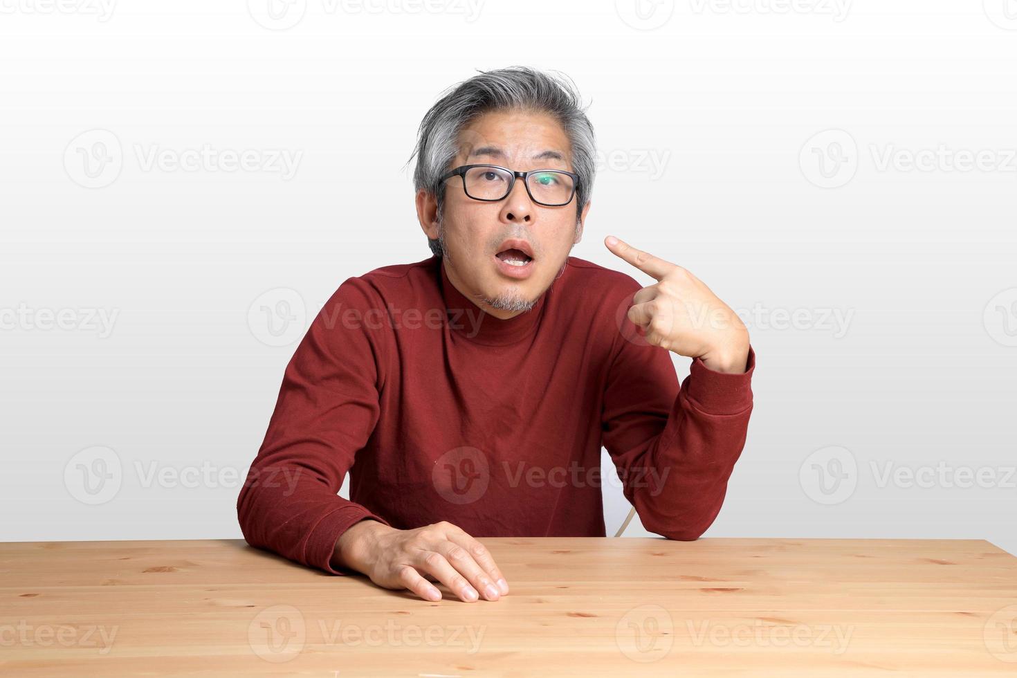 Asian Man at the Desk photo