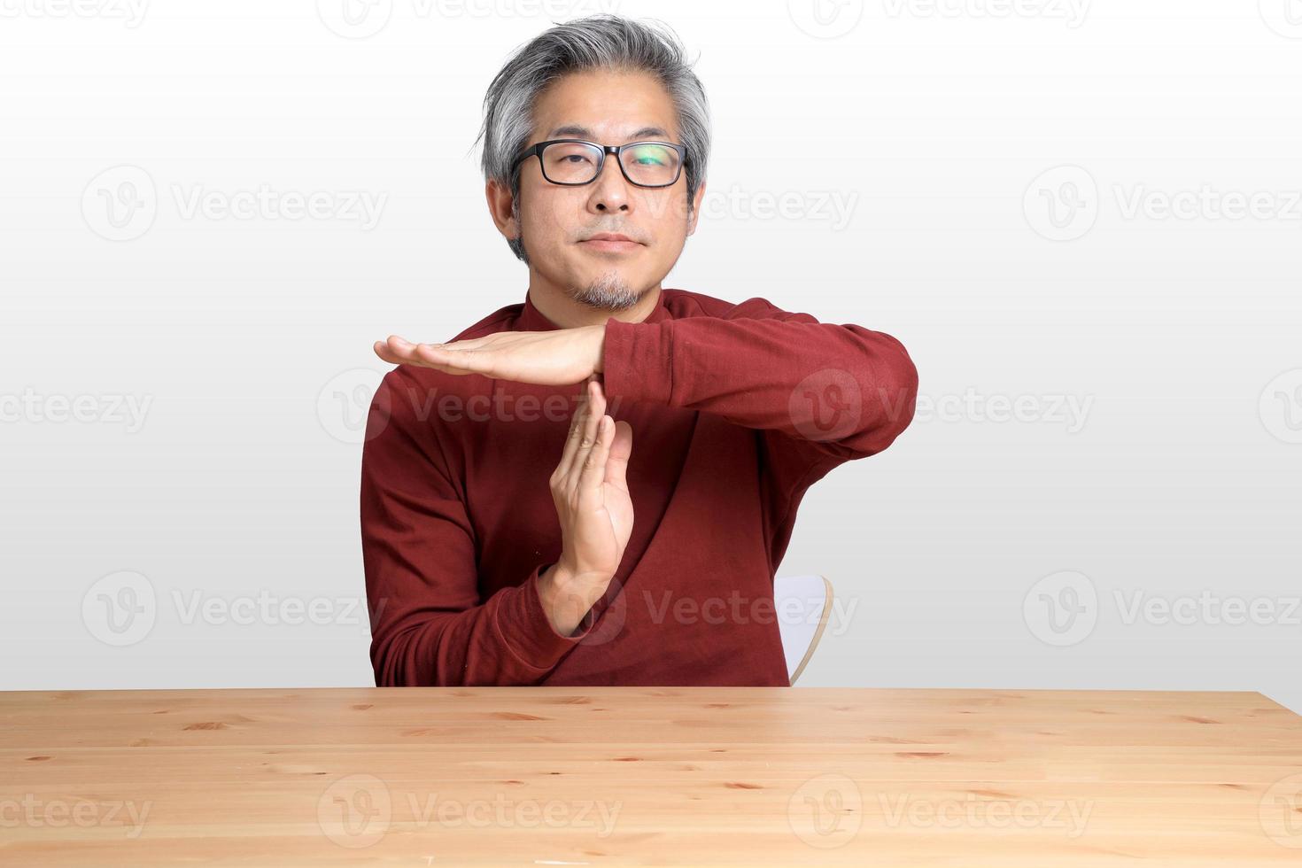 Asian Man at the Desk photo