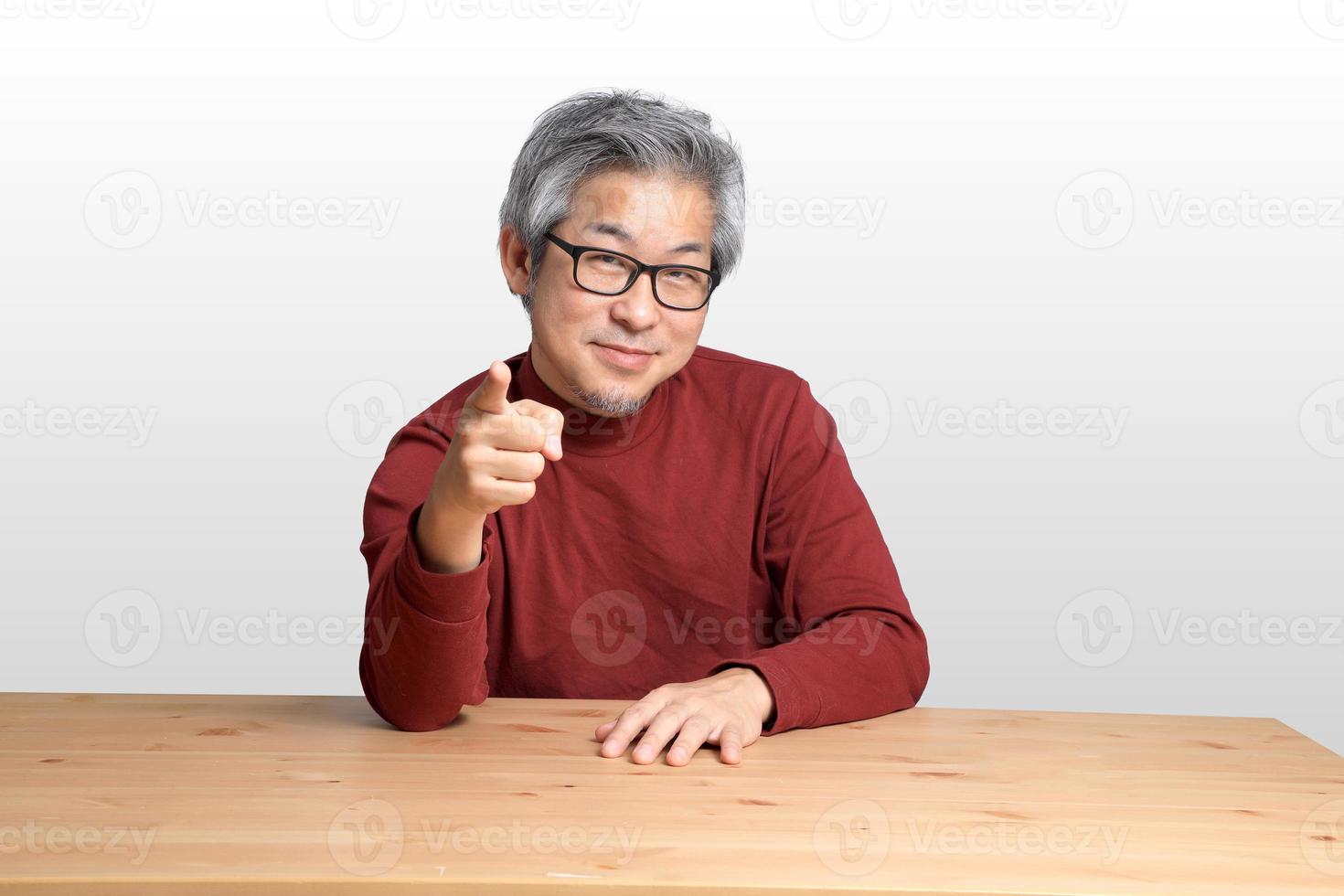 Asian Man at the Desk photo
