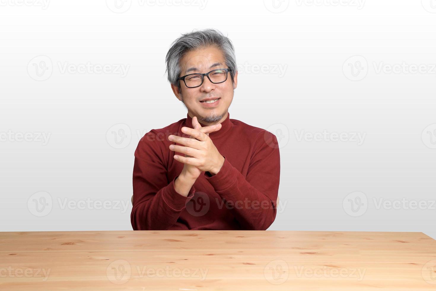 Asian Man at the Desk photo