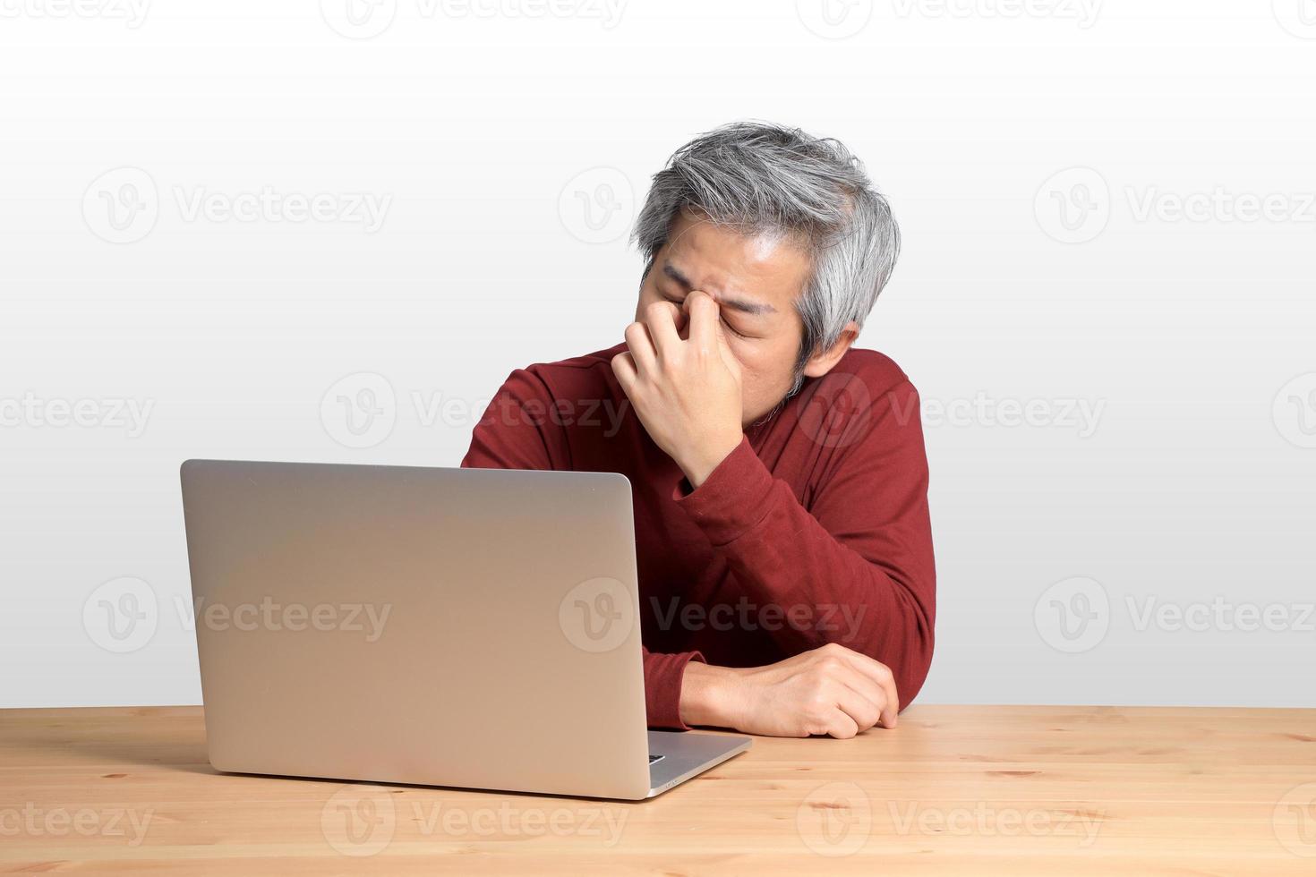 Asian Man at the Desk photo