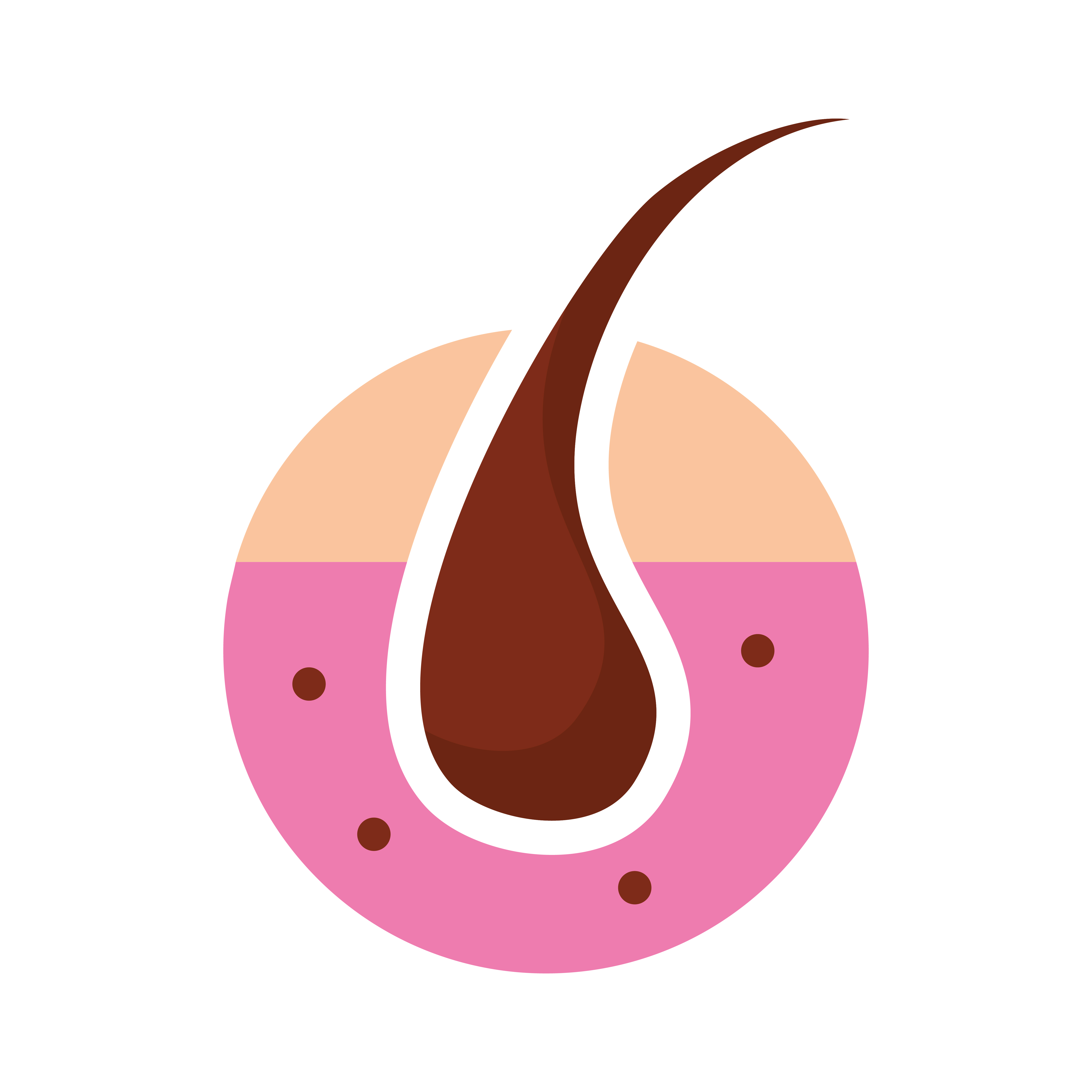 human hair in skin icon 2843185 Vector Art at Vecteezy
