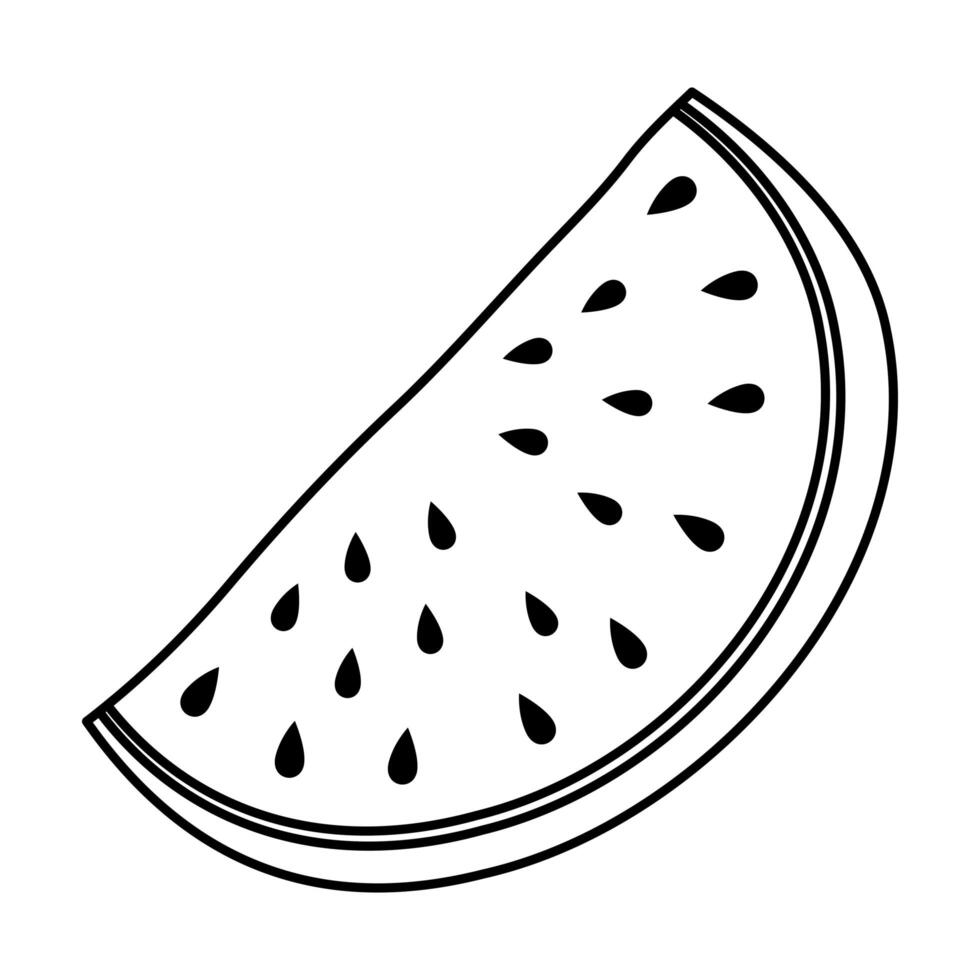 icono aislado de fruta de sandía fresca vector