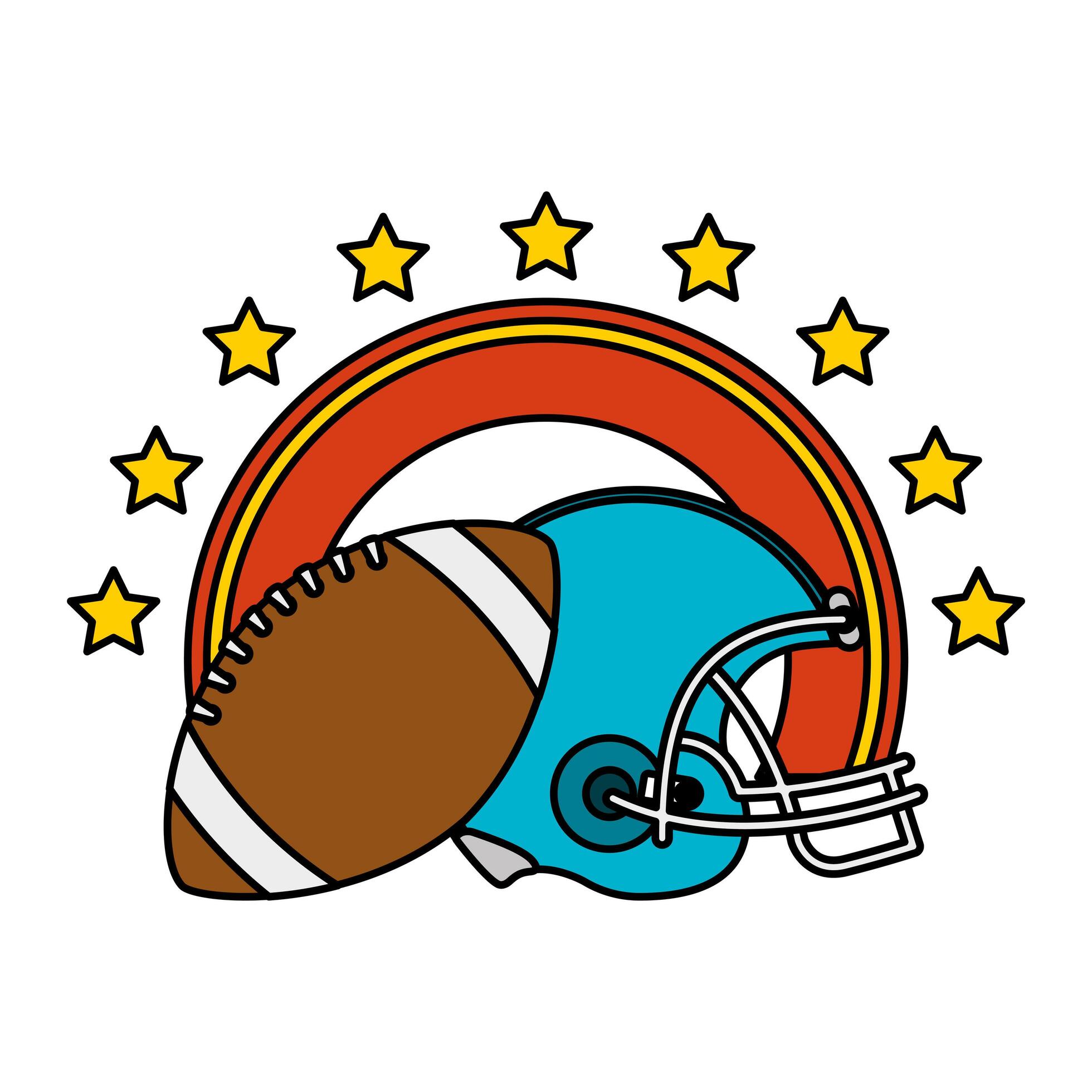 american football sport helmet with balloon 2843473 Vector Art at Vecteezy