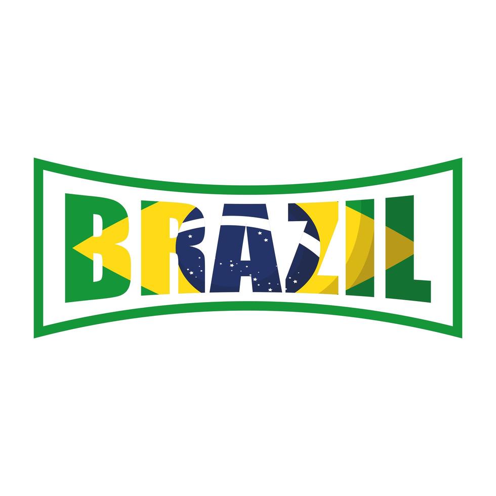 cartel de carnaval de brasil con letras vector