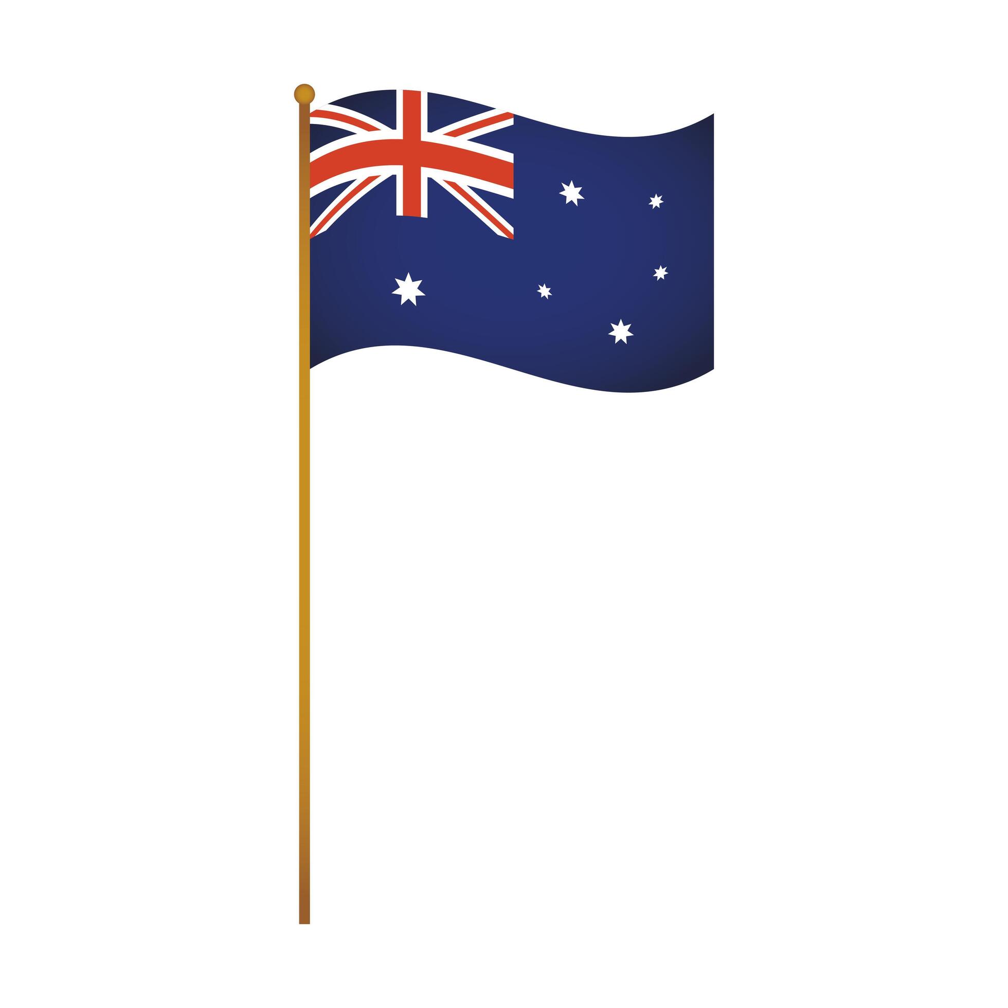 australian country flag in pole icon 2843713 Vector Art at Vecteezy