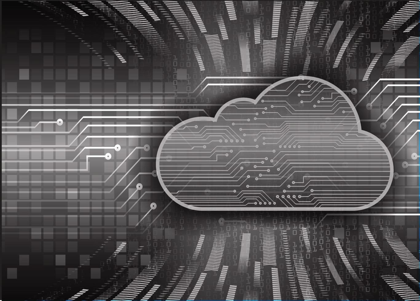 cloud computing circuit future technology concept background vector