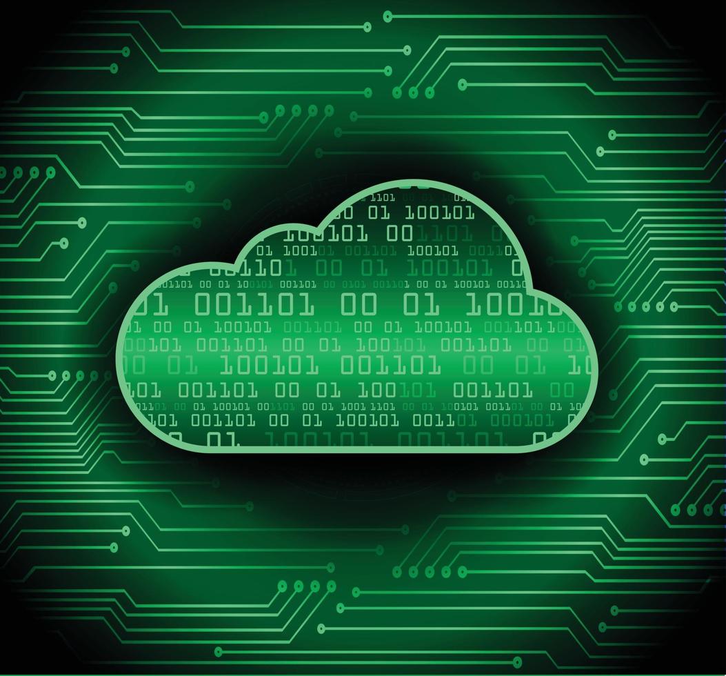 cloud computing circuit future technology concept background vector