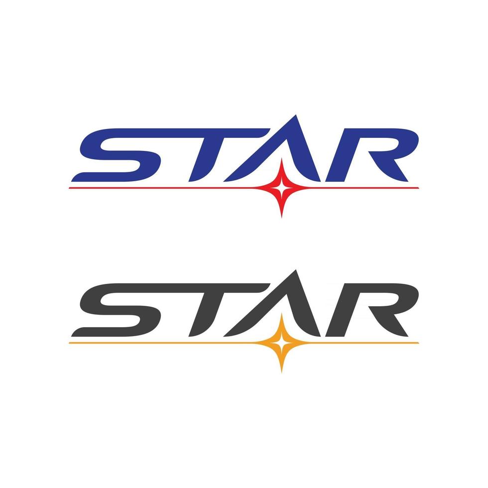 Star text Template vector illustration