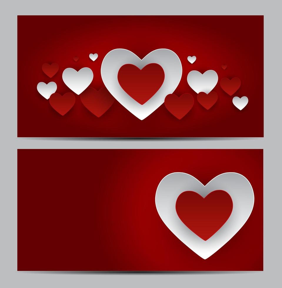 Valentine s Day Heart Symbol Gift Card. Love and Feelings Backgr vector