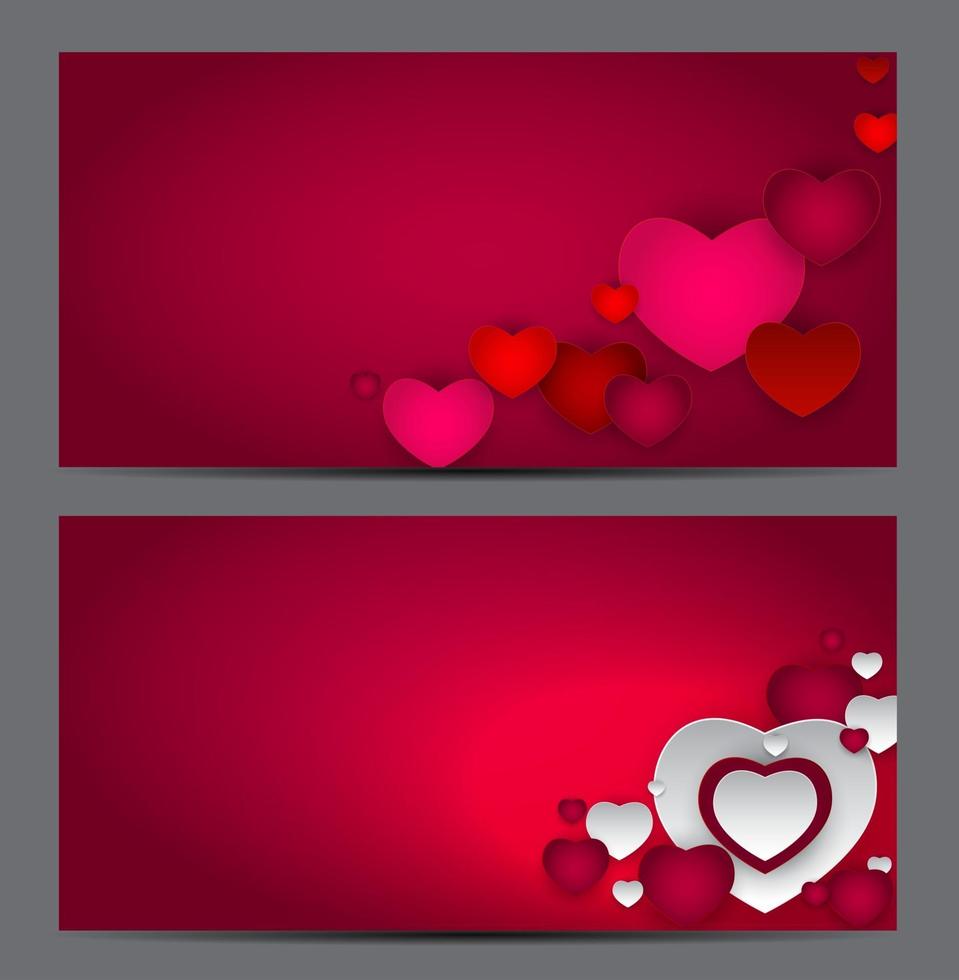 Valentine s Day Heart Symbol Gift Card. Love and Feelings Backgr vector