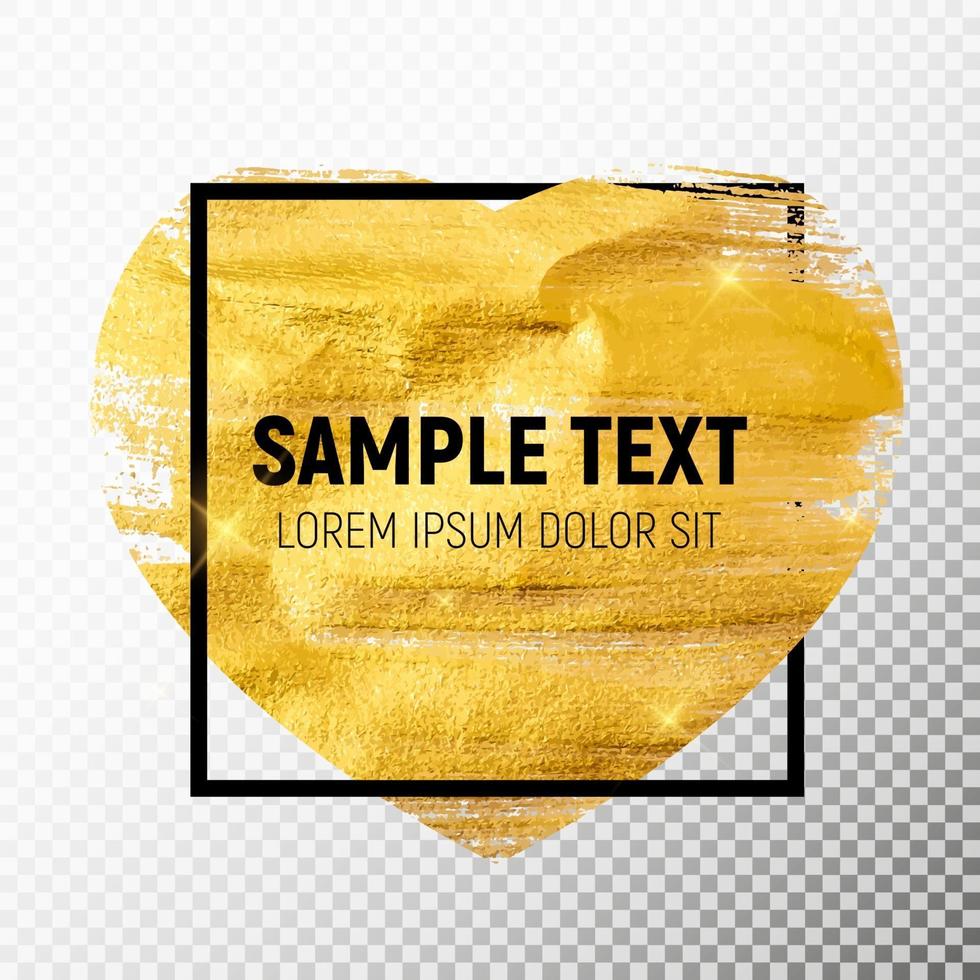 Gold Paint Glittering Textured Art Illustration. Vector Illustration