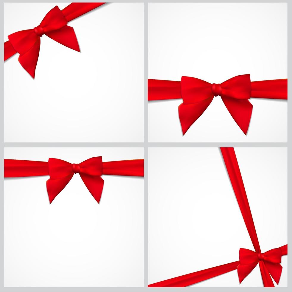 tarjeta de regalo con cinta y lazo. ilustración vectorial vector