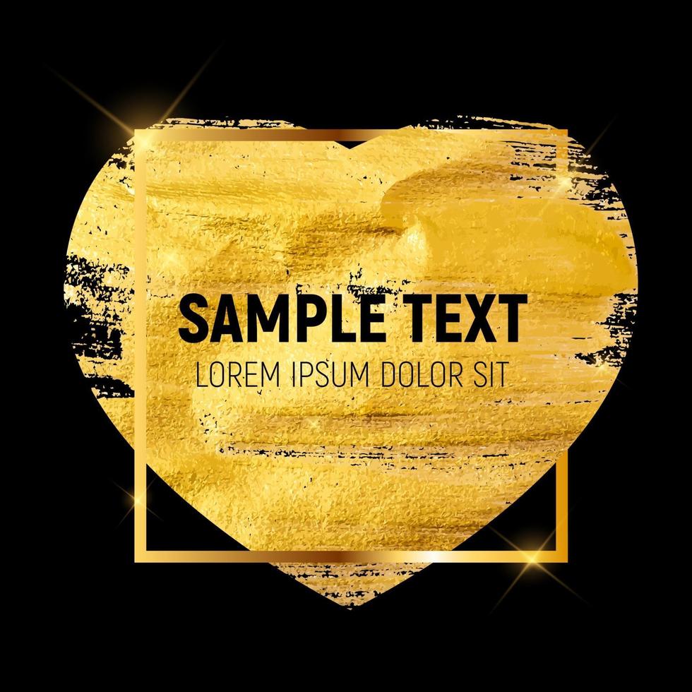 Gold Paint Glittering Textured Art Illustration. Vector Illustration
